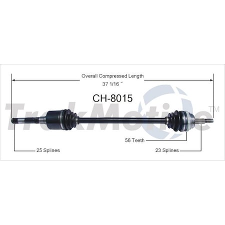 Surtrack Axle Cv Axle Shaft, Ch-8015 CH-8015